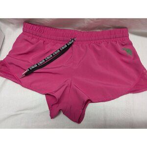 US Polo Assn Gym Running Shorts Fuschia Pink Green Pony Size L 11-13 USPA12808C